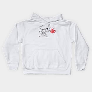 Toronto Canada / Toronto City Illustration / Red Maple leaf Kids Hoodie